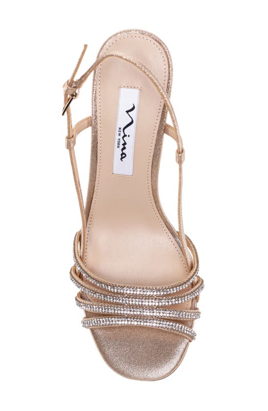 Shop Nina Avaley Slingback Sandal In Taupe Reflective Suedette