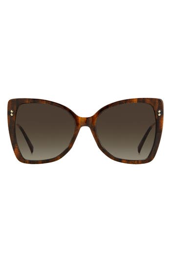 Missoni 58mm Gradient Cat Eye Sunglasses In Havana/brown Gradient