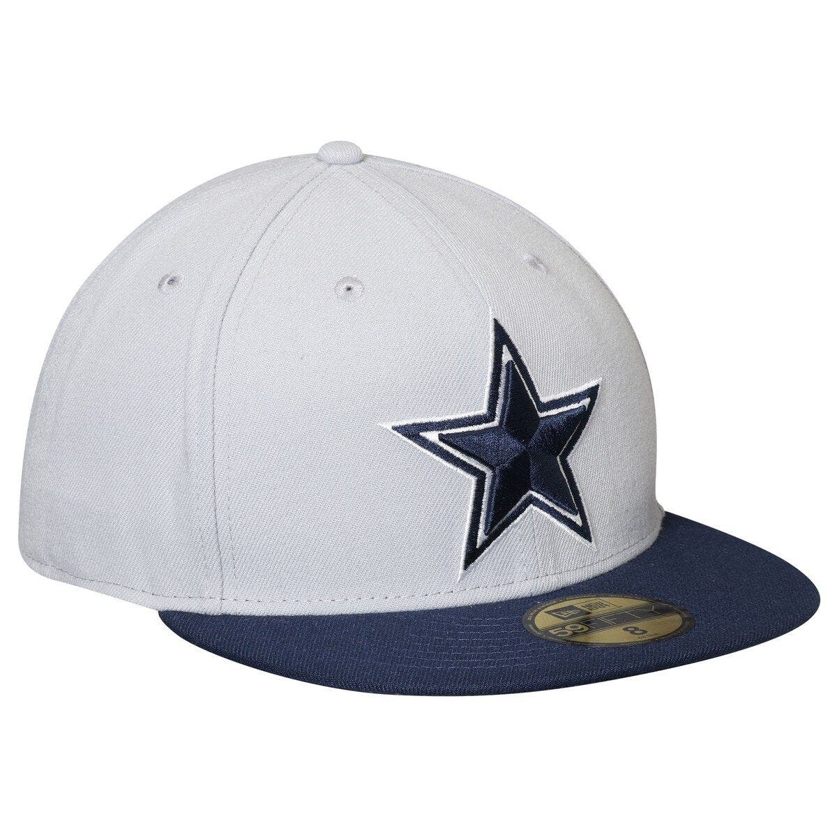 dallas cowboys white fitted hat