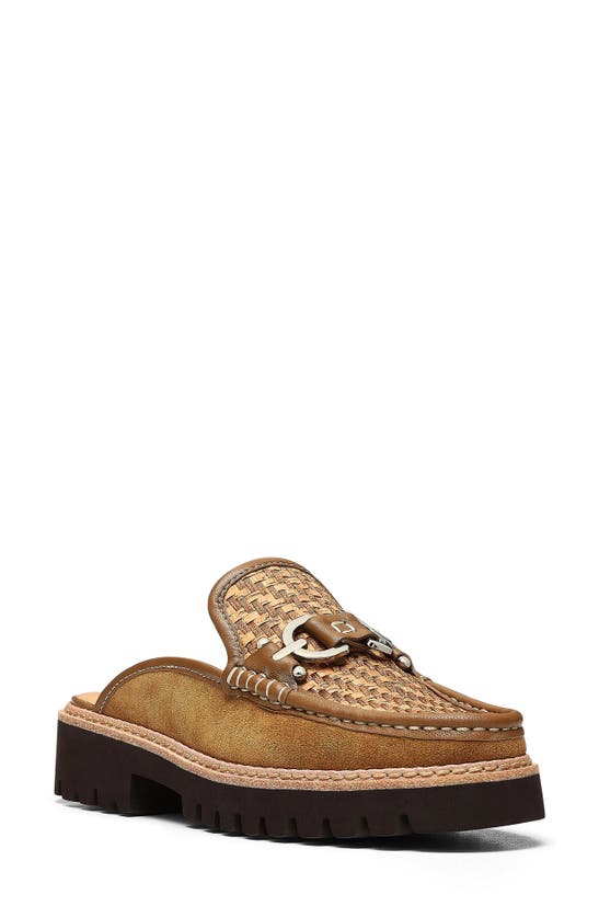 Donald Pliner Hampton Moc Toe Platform Mule In Saddle