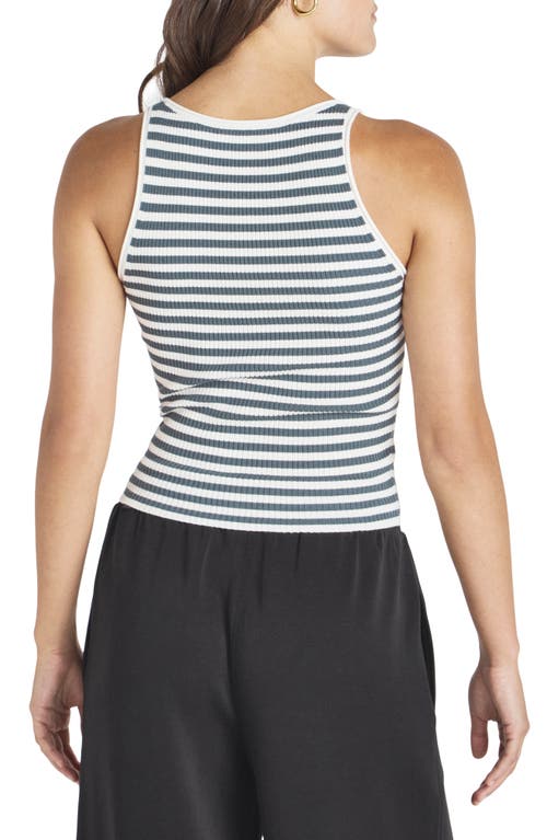 Shop Splendid X Cella Jane Rib Tank In White/drk Slate