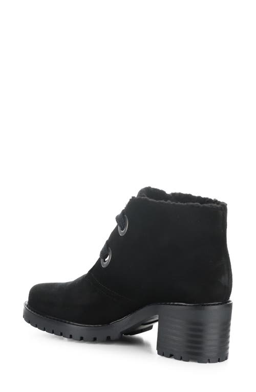 Shop Bos. & Co. Index Leather Ankle Boot In Black Suede/mini Sherpa