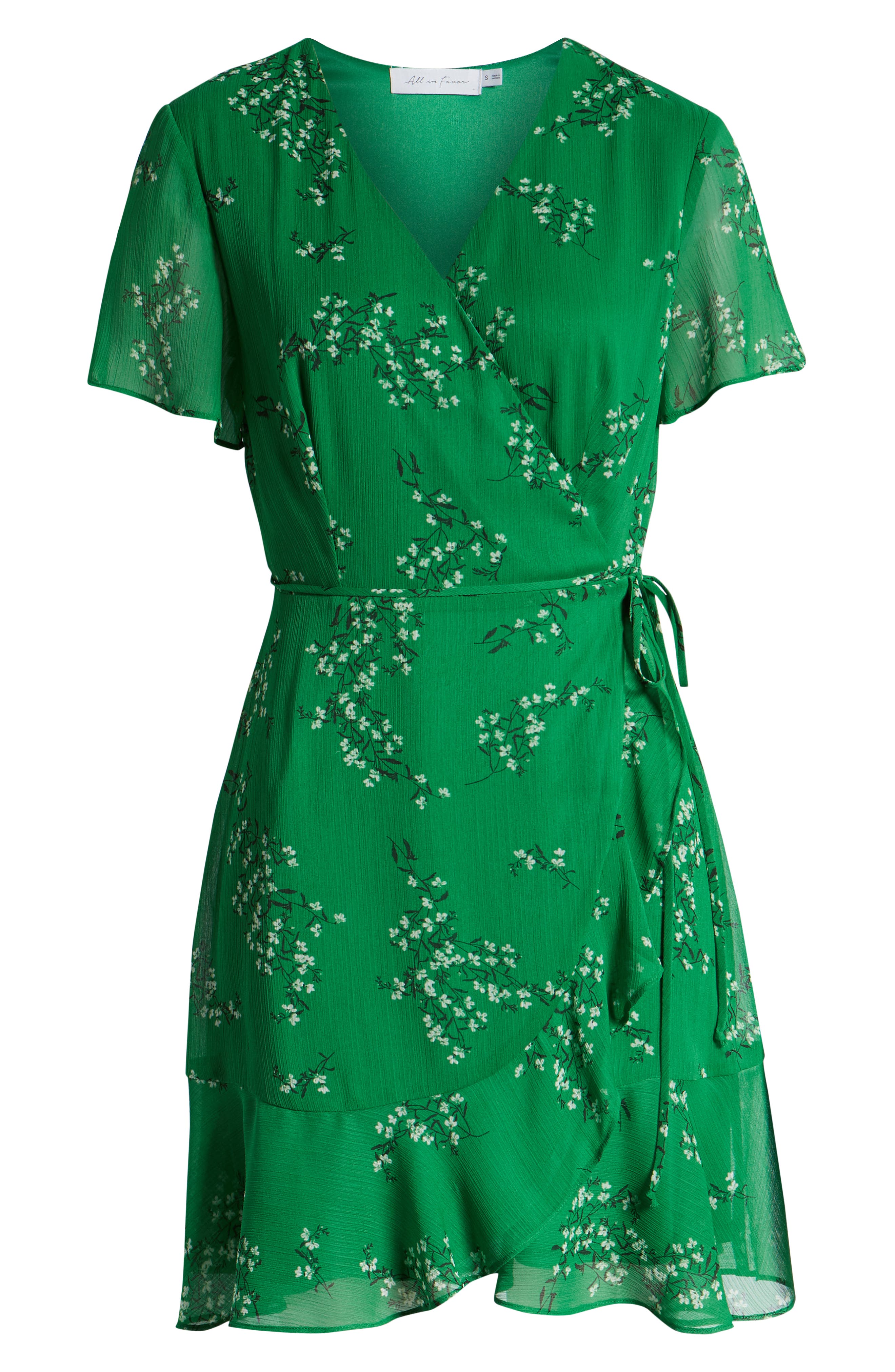 all in favor isabella wrap dress