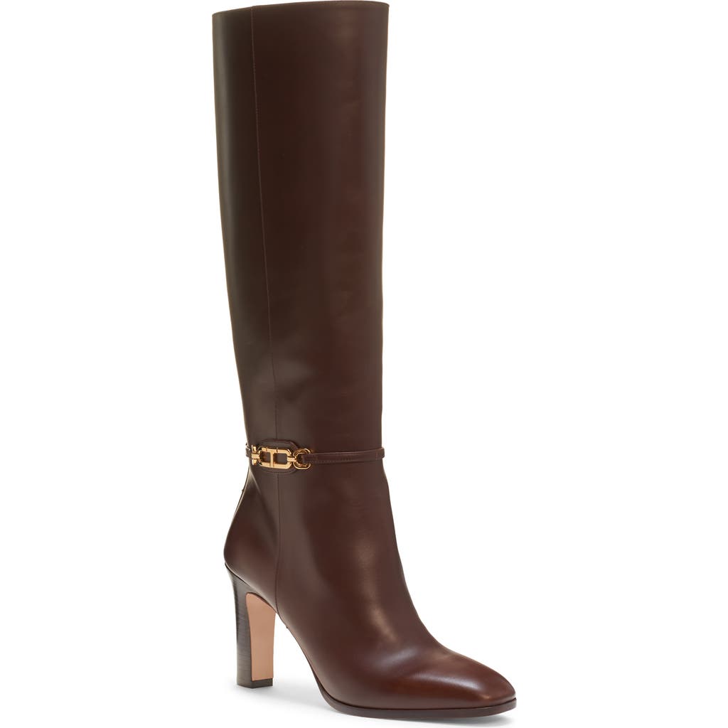 Tom Ford Whitney Knee High Boot In Saddle Brown