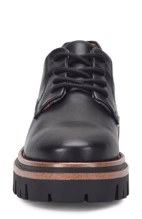 Korks Veda Lug Sole Platform Derby In Black