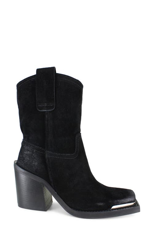 Zigi Joshi Western Boot In Black Suede