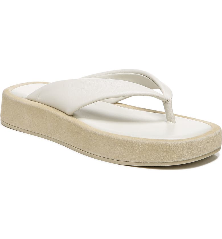 VINCE Nell Platform Flip Flop, Main, color, OFF WHITE