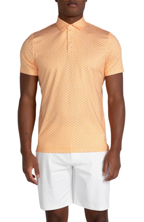 Shop Redvanly Harrow Performance Golf Polo In Tangelo