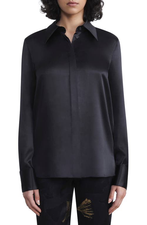 Lafayette 148 New York French Cuff Silk Button-Up Blouse at Nordstrom,