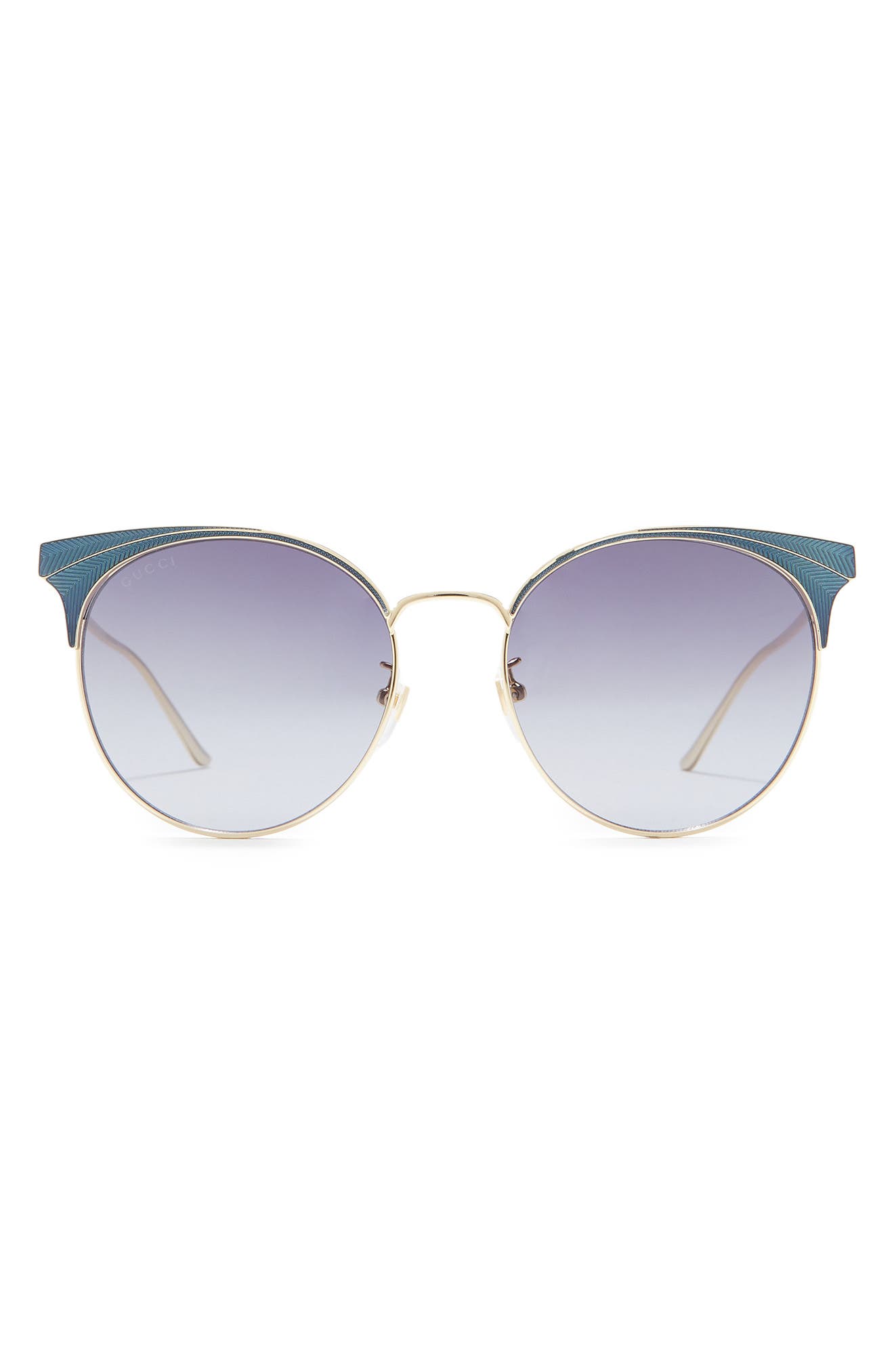 58mm gradient round sunglasses gucci