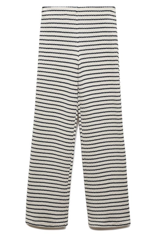 Mango Nita Knit Straight Leg Pants In Black