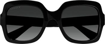 Gucci 54mm square sunglasses 2024 black