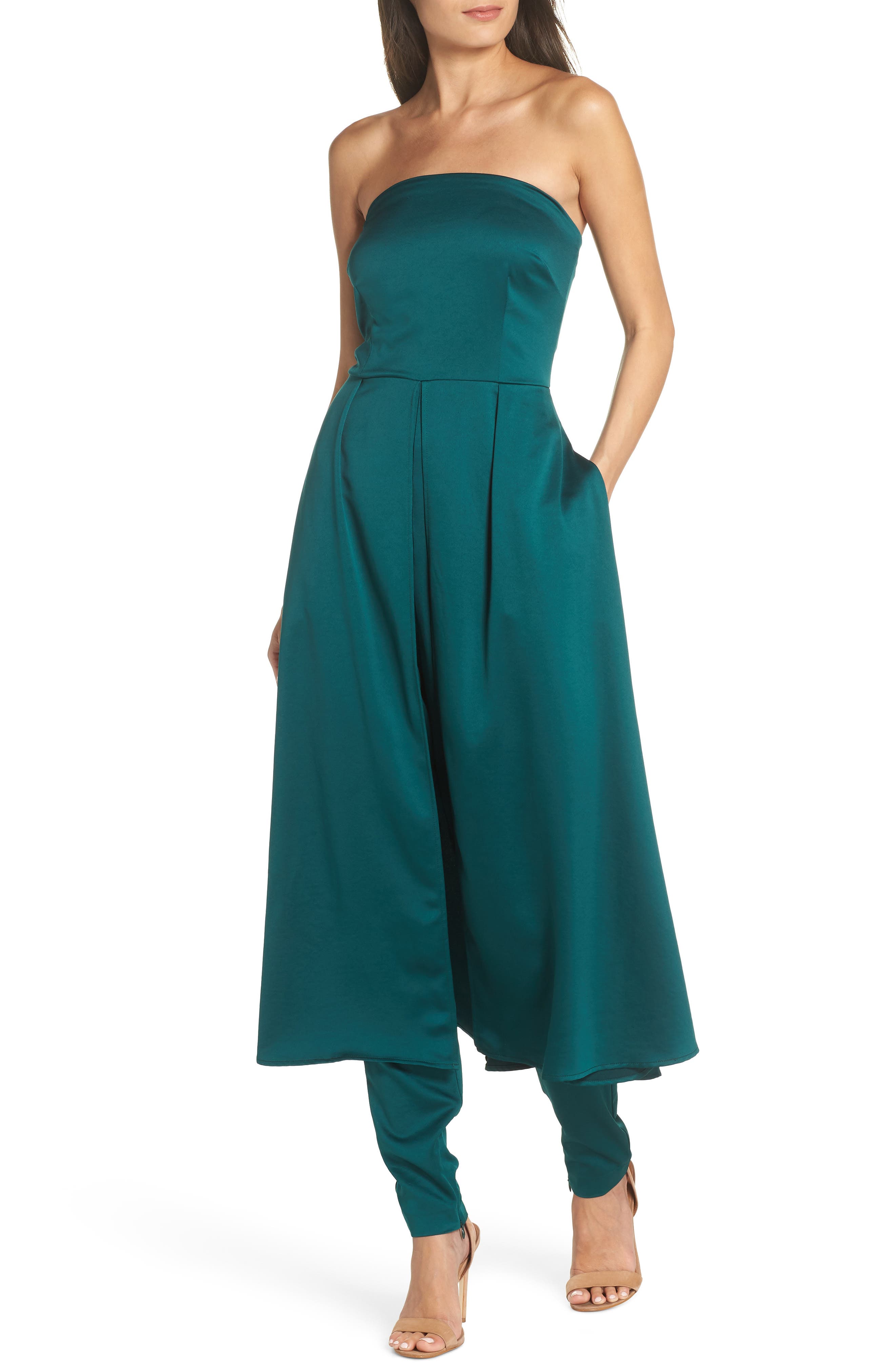 nordstrom strapless jumpsuit