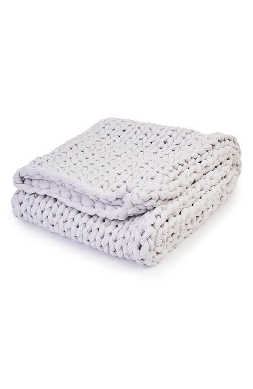 Bearaby Organic Cotton Weighted Knit Blanket in Moonstone Grey at Nordstrom, Size 20 Lb.
