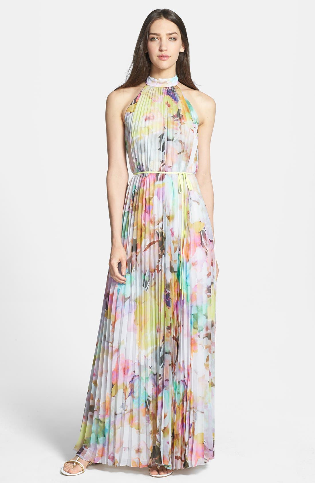 Ted Baker London 'Electric Daydream' Print Pleated Maxi Dress | Nordstrom