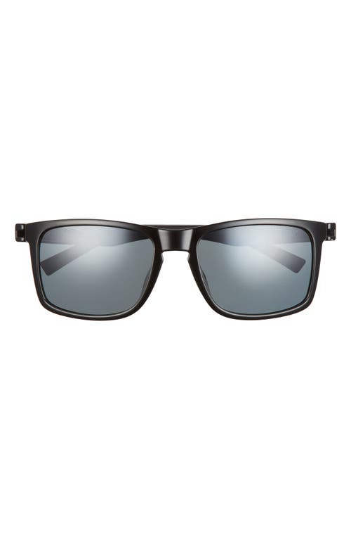 Hurley Classics 56mm Polarized Rectangular Sunglasses In Black