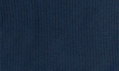 Mori Fitted Two-piece Rib Short Pajamas In Navy