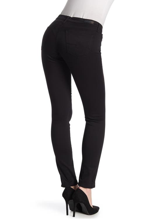 Ag Farrah Skinny Skinny High-rise Velvet Jeans In Sba Black