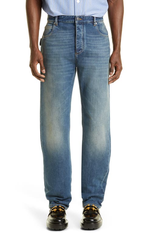 Bottega Veneta Slim Fit Stretch Denim Straight Leg Jeans 4715 Mid Blue at Nordstrom, Us