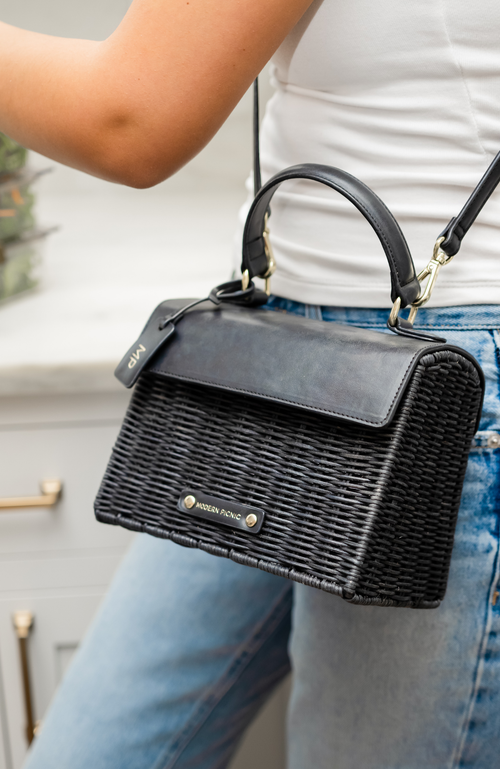 Modern Picnic The Mini Luncher In Black Wicker