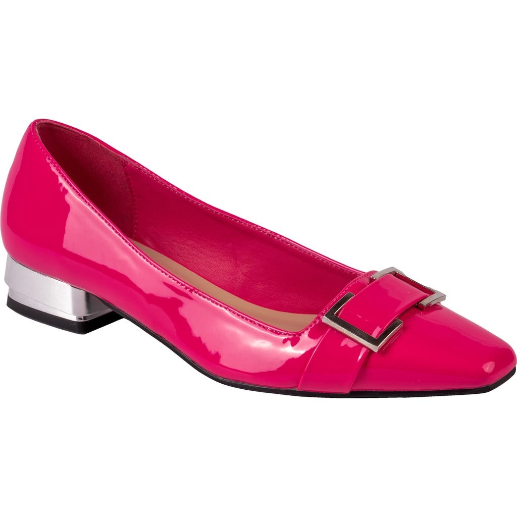 Ninety Union Dove Buckle Flat In Fuchsia