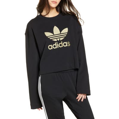 Adidas Originals Premium Embroidered Trefoil Boxy Sweatshirt