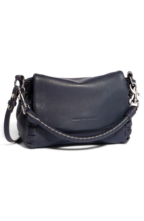 Shop Aimee Kestenberg Mini Zen Leather Crossbody Bag In Ink Blue