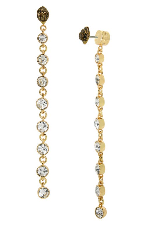 Kurt Geiger London Micro Eagle Crystal Linear Drop Earrings in Crystal/Yellow Gold at Nordstrom