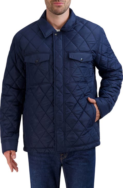 Cole Haan Diamond Quilted Jacket - Blue | Size M