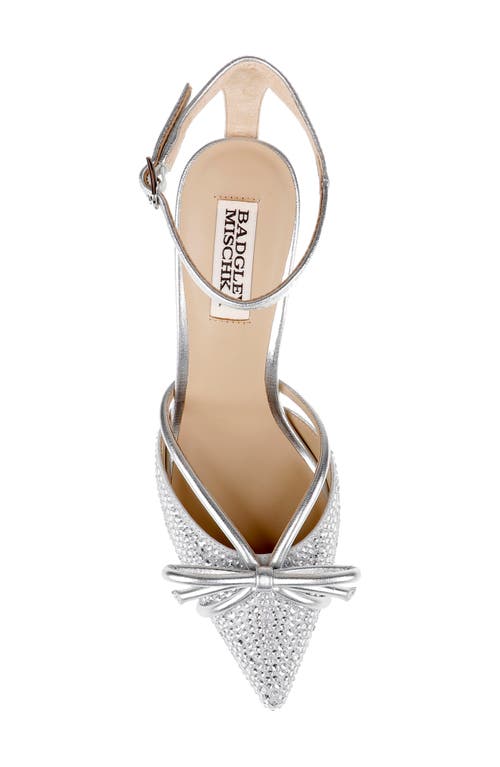 BADGLEY MISCHKA BADGLEY MISCHKA COLLECTION ANN ANKLE STRAP POINTED TOE PUMP
