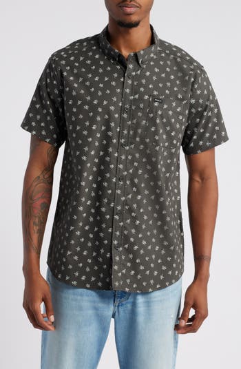 RVCA That'll Do Classic Fit Floral Print Short Sleeve Button-Down Shirt ...