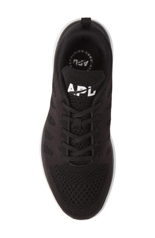 Shop Apl Athletic Propulsion Labs Apl Techloom Pro Knit Running Shoe In Black/white/black