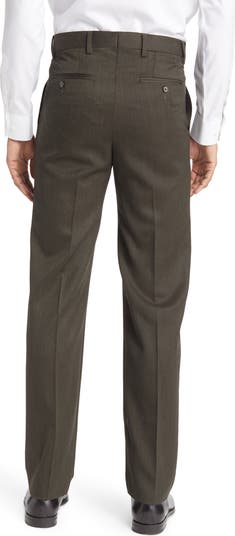Berle Flat Front Classic Fit Wool Gabardine Dress Pants | Nordstrom