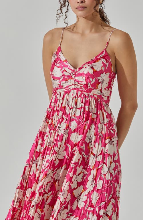 Shop Astr The Label Maeve Floral Midi Sundress In Pink Cream Floral