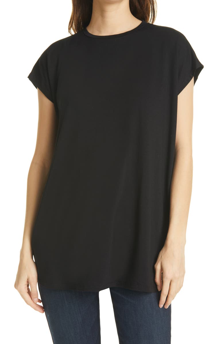 EILEEN FISHER Tunic T-Shirt, Main, color, 001