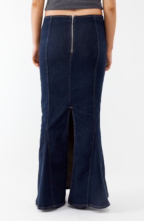 Shop Bdg Urban Outfitters Tobi Belted Denim Maxi Skirt In Rinse Denim