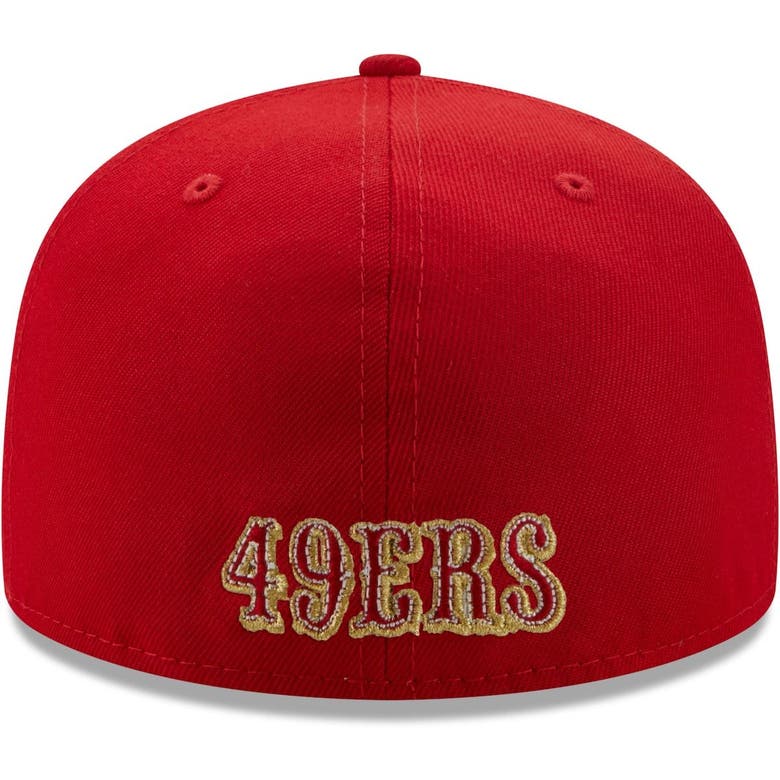 Men's New Era Scarlet/Black San Francisco 49ers Team Fronted