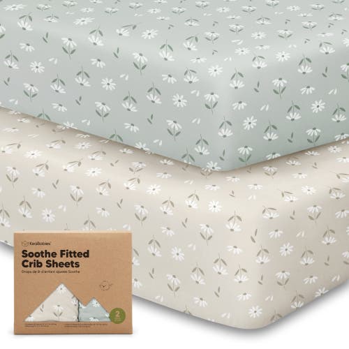 Keababies Soothe Fitted Mini Crib Sheet In Daisies