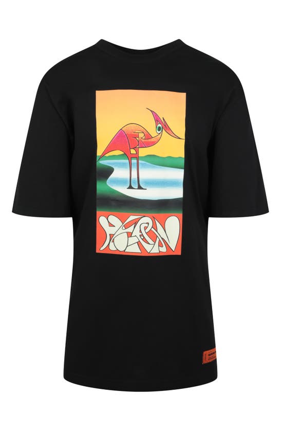 Heron Preston Heron Graphic Print T-shirt In Black