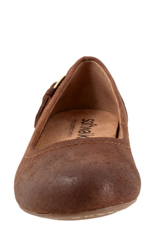 Shop Softwalk ® Sydney Flat In Brown Suede