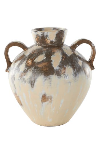 Ginger Birch Studio Cream Ceramic Vase In Cream