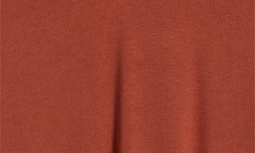 24seven Comfort Apparel Short Sleeve Loose Fit Tunic Top With V-neck In Brown
