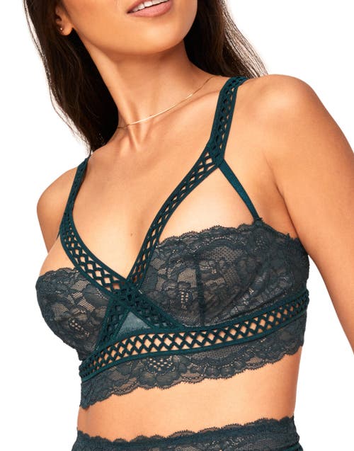 Shop Adore Me Verana Unlined Balconette Bra In Dark Green