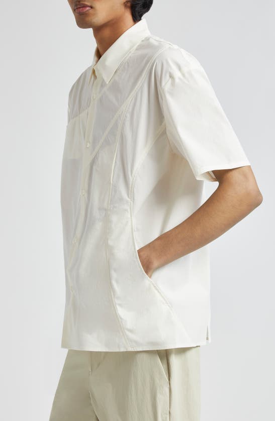 Shop Post Archive Faction 6.0 Short Sleeve Button-up Shirt Center In White