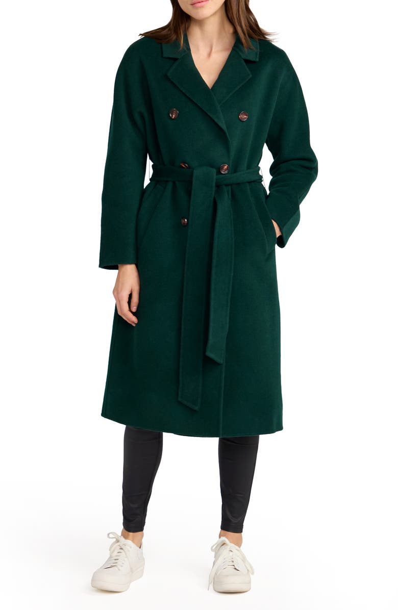 BELLE AND BLOOM Standing Still Belted Wool Blend Coat | Nordstrom