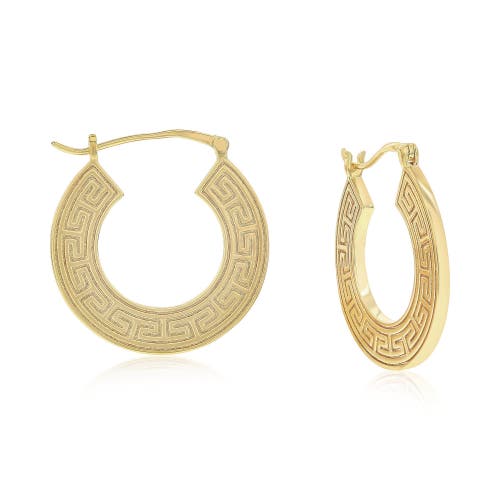 Donatello Gian Greek Designed Hoop Earrings In Gold