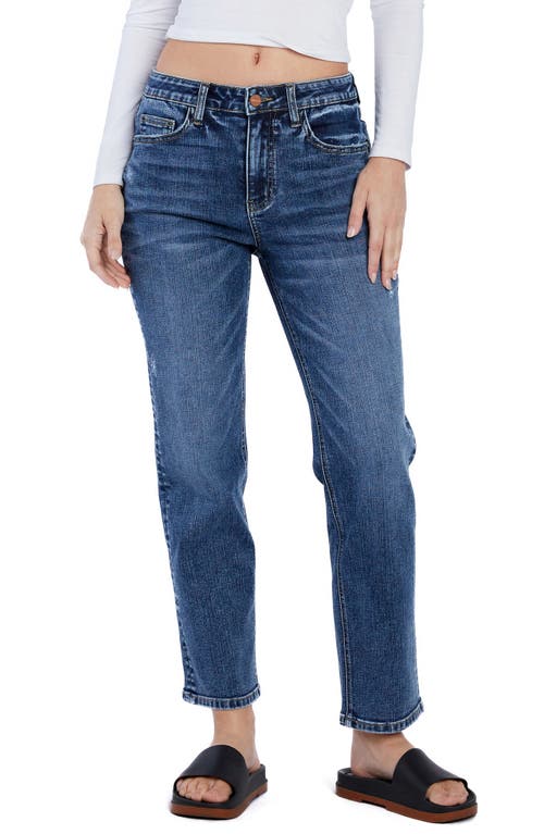 Shop Hint Of Blu High Waist Boyfriend Jeans In Classy Blue