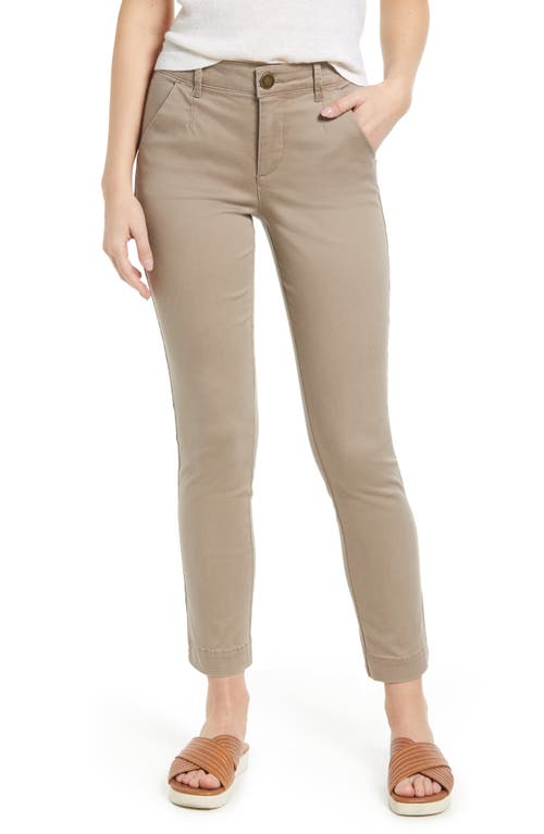 Caslon(R) Stretch Cotton Chino Pants in Moonrock