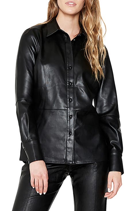 Women's Faux Leather Tops | Nordstrom