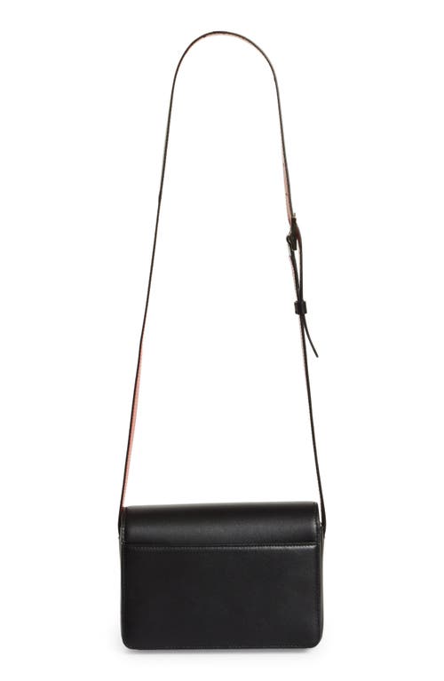 Shop Christian Louboutin Small Loubi54 Leather Crossbody Bag In Cm6s Black/gold